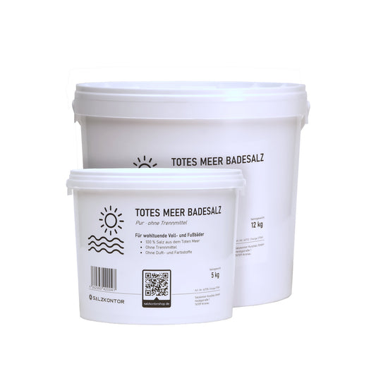 Original Totes Meer Badesalz – ohne Trennmittel: 5kg | 12kg Eimer