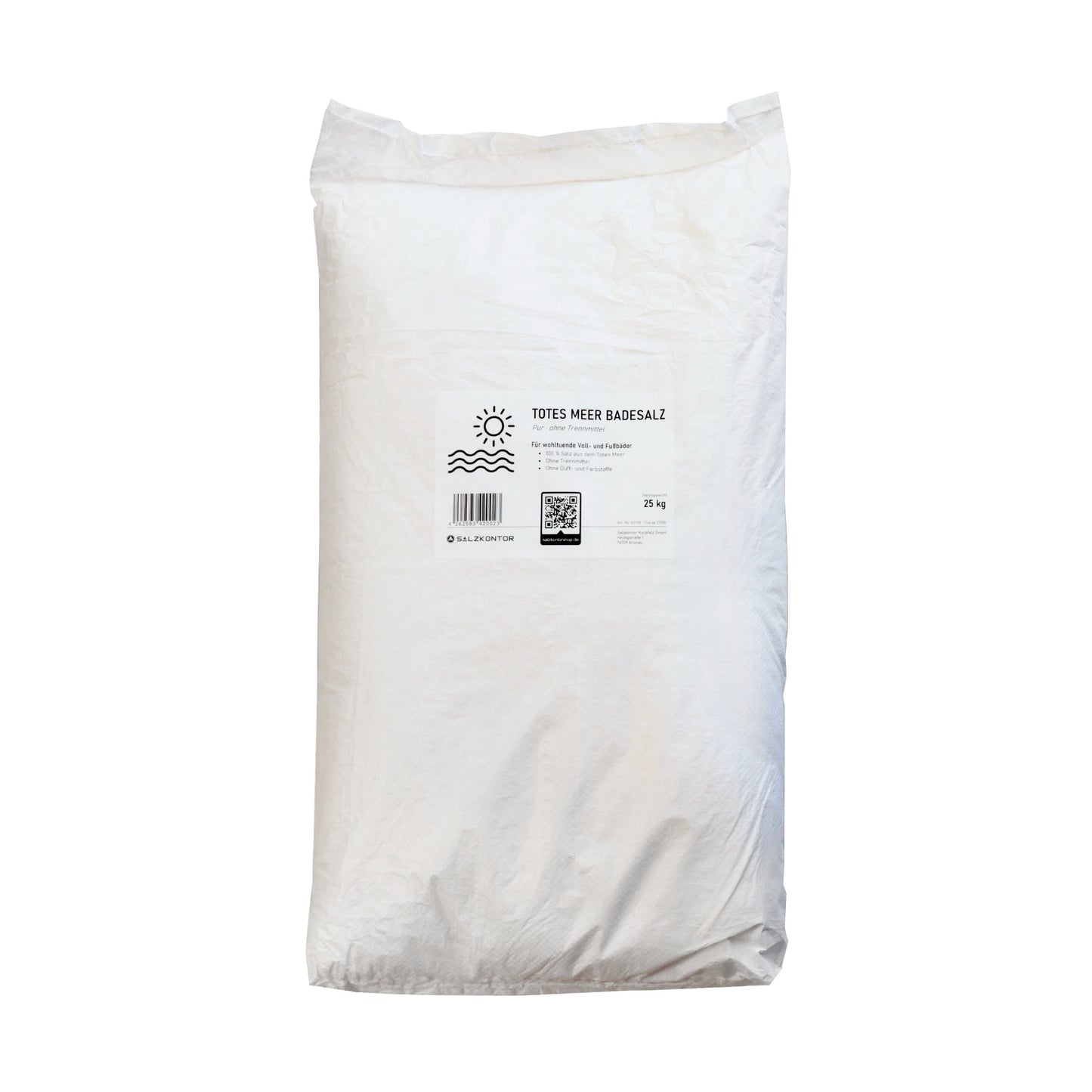 Original Totes Meer Badesalz – ohne Trennmittel: 25kg Sack
