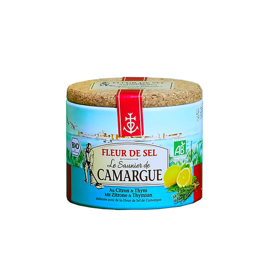 Fleur de Sel de Camargue – Zitrone & Thymian: 125g Dose