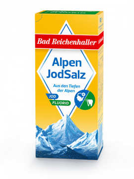 Bad Reichenhaller Alpensalz mit Jod und Fluorid, 24x500g, Karton