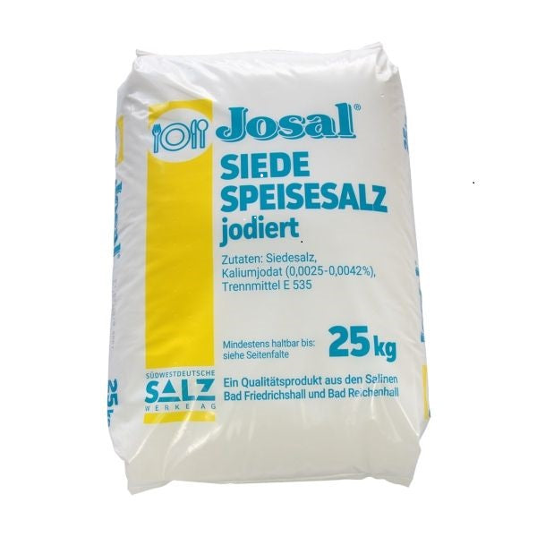 Josal® Siedespeisesalz; jodiert; 0-1mm; 25 kg; Sack