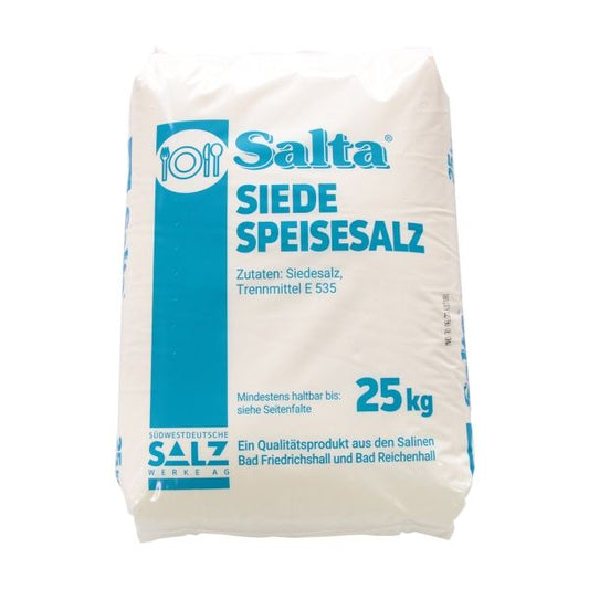 Salta® Siedespeisesalz; mit Trennmittel; 0-1mm; 25kg; Sack